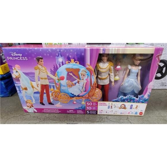 Disney Princess Ultimate Cinderella Gift Set  Mattel 50+ Pieces • Carriage Dolls - Picture 1 of 10